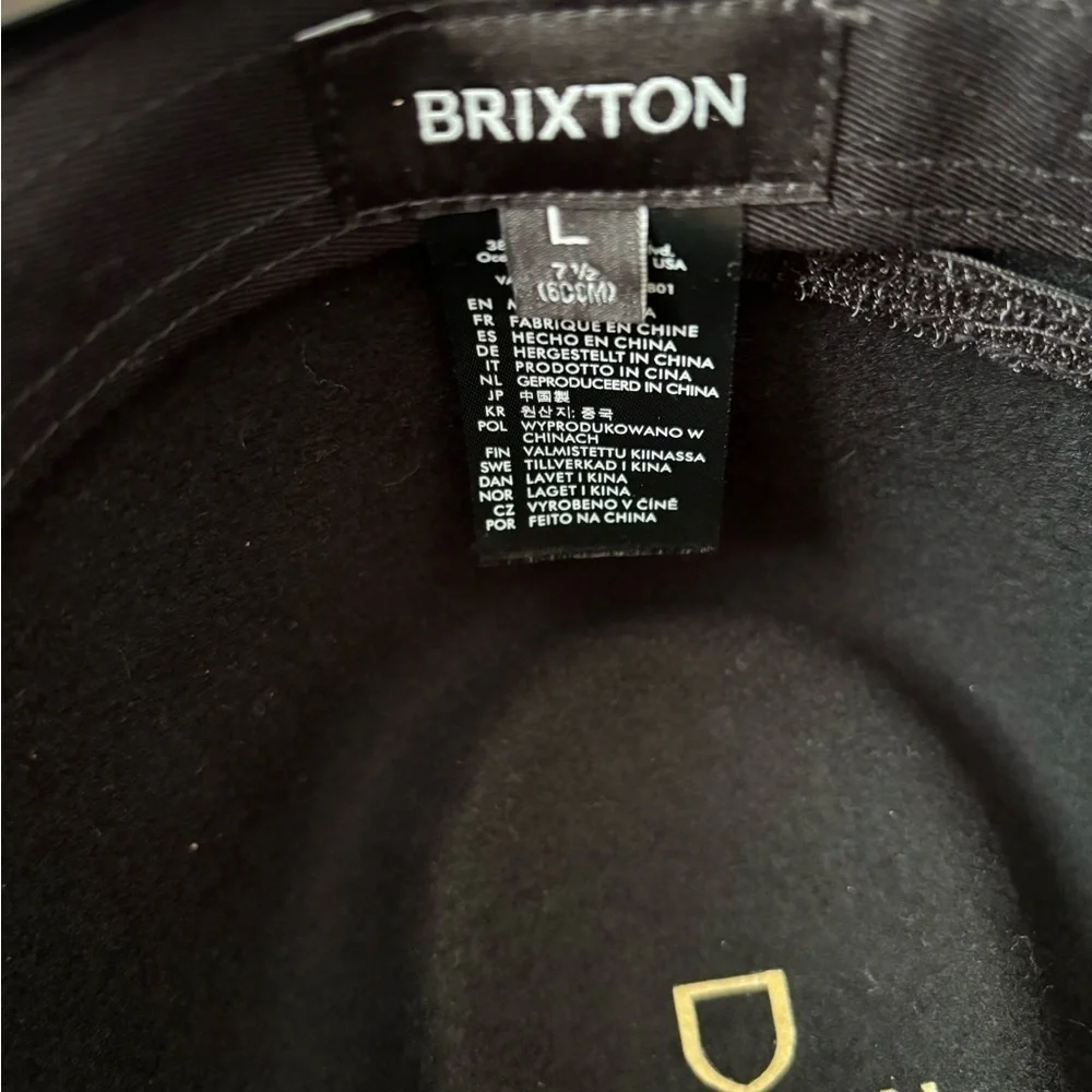 Brixton | Women's 100% Wool Wesley Fedora Hat Size Large 7.5 Black NWT